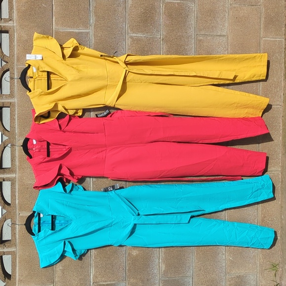 Pants - Ruffled Sleeves Jumpsuit, Size Small